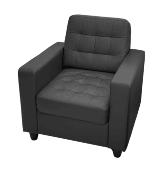 negro cuero Sillón png
