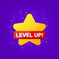 Level up game. Flat illustration. Business concept. Abstract background vector