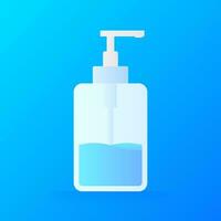 Disinfection sanitizer on transparent background. Vector 3d illustration.