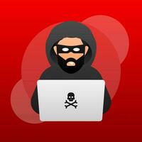 hackeado, genial diseño para ninguna propósitos. Internet tecnología. ciber delito, hacker ataque. suplantación de identidad estafa. vector