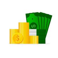 Money coins, bag. Budget icon. Abstract font with money coins. vector