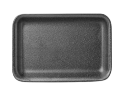 black empty foam food tray png