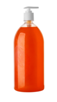 Plastic bottle with liquid soap png