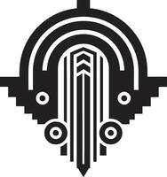 Binary Dance of Shadows Neon Data Nexus Sonic Pulse Fusion Cybernetic Realms vector