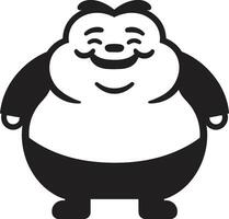 Obese Opus Iconic Black Logo for Obesity Advocacy Svelte Chubster Dark Vector Logo of a Stylish Fat Man