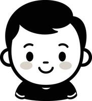 Sweet Smiles Black Vector Icon for Littles Dainty Daydreams Small Child in Vector