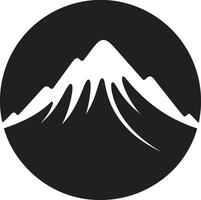 Epic Pyre Volcano Mountain in Bold Black Design Lava Luminescence Black Icon for Volcanic Power vector