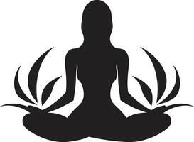 feliz une yoga actitud mujer vector icono potenciar elegancia negro yoga mujer icono diseño