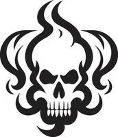 enigmático evanescer negro logo con cráneo nube efímero elegancia cráneo vector en nube diseño