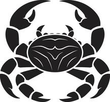 Pincer Power Crab Vector Icon Coastal Conqueror Iconic Crab Design