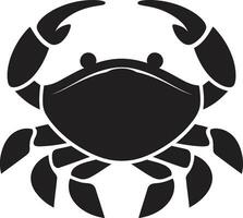 Tidal Triumph Crab Icon Vector Seaside Sentinel Vector Crab Emblem