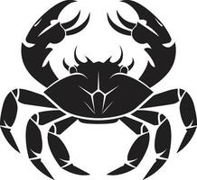 Coral Crawler Vector Crab Emblem Clawed Conqueror Crab Icon