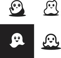 Spectral Sweetness Black Ghost Icon Boo tiful Delight Vector Ghost Design