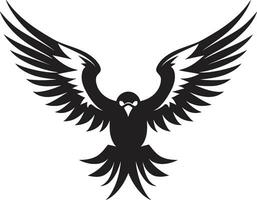aéreo soberanía negro águila diseño águila ojo majestad vector icono