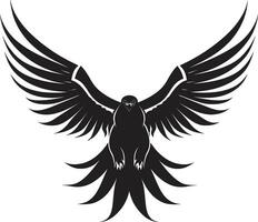 Fierce Avian Majesty Black Vector Eagle Regal Raptor Profile Eagle Vector Icon