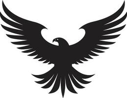 agraciado aviar símbolo negro águila icono águila ojo soberanía vector águila