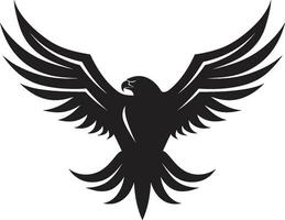 Dynamic Eagle Silhouette Vector Eagle Graceful Avian Sovereignty Black Vector Design