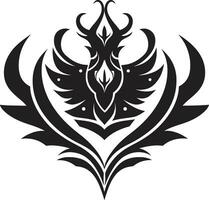 Heraldic Shield Silhouette Vector Design Regal Lion Rampant Black Vector Emblem