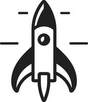 sinfonía espacial creativo cohete icono artesanía fusión de cohetes vectorizado cohete diseños vector