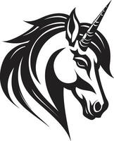 Fantasy Elegance Vectorized Unicorn Craft Mythical Craft Nexus Creative Unicorn Icon vector