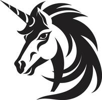 mítico galope vectorizado unicornio logo diseño encantado matriz creativo unicornio emblema arte vector