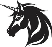 Fantasy Artistry Creative Unicorn Emblem Design Unicorn Elegance Vectorized Iconic Emblem vector