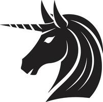 encantador melena vector unicornio emblema diseño mítico majestad creativo icónico unicornio logo