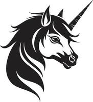 mágico elegancia vectorizado unicornio icono unicornio fusión nexo creativo emblema diseño vector