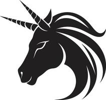 mágico matriz vector unicornio icono diseño unicornio visión hecho a mano icónico emblema