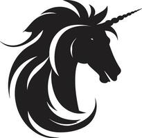 unicornio sinfonía hecho a mano icónico logos mítico aura vectorizado unicornio diseños vector