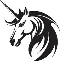 encantado artesanía artístico unicornio mágico matriz vector unicornio icono diseño