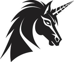 fantasía instinto vectorizado unicornio logos mítico encantamiento creativo caballo diseño vector