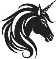 mítico elegancia vectorizado unicornio símbolo encantado majestad creativo caballo emblema vector