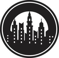 Architectural Essence Buildings Logo Mark Cityscape Canvas Iconic Skyline Design vector