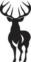 Ethereal Elegance Iconic Deer Symbol Stately Presence Deer Head Emblem Design vector