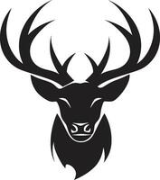 Regal Profile Deer Head Logo Illustration Elegant Wildlife Iconic Deer Image vector