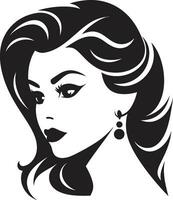 Graceful Glamour Femme Symbol Charm and Chic Cosmetic Persona vector