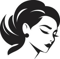 Feminine Allure Femme Persona Elegant Essence Cosmetic Icon vector