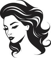 Gentle Serenity Iconic Beautys Face Image Lovely Profile Girls Face Vector Emblem