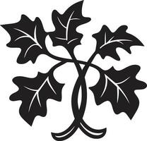 Flourishing Fusion Ivy Oak Symbol Organic Overlap Ivy Oak Logo Icon vector