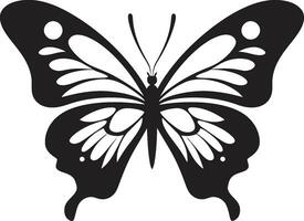 Shadowed Wings Vector Butterfly Silhouette Blackened Euphoria Butterfly Vector Logo