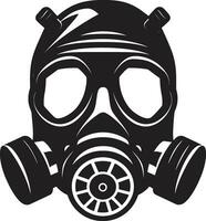 Obsidian Watcher Black Gas Mask Logo Symbol Shadowed Savior Gas Mask Vector Emblem