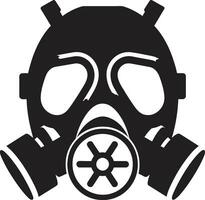 Stygian Defender Vector Gas Mask Icon Design Lunar Shield Black Gas Mask Icon Symbol