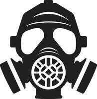 Stygian Shield Vector Gas Mask Emblem Icon Lunar Defender Black Gas Mask Logo Symbol