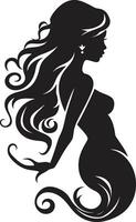 Whispering Waters Vector Mermaid Iconography Sirens Spellbinding Song Black Mermaid Logo