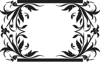 Noir Ribbonwork Insignia Design Stygian Shadowy Lace Icon vector