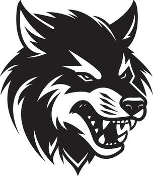 salvaje noche bestia insignias nocturno planchazo vector logo