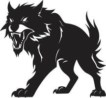 Ghostly Werewolf Mark Grim Shadow Beast Icon Design vector