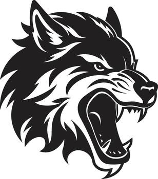 severo sombra bestia emblema abisal colmado cazador vector