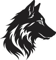 Enigmatic Alpha Wolf Insignia Moonlit Stalker Icon Design vector